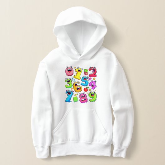 Number Day Funny Colorful Numbers Hoodie (Laagn)