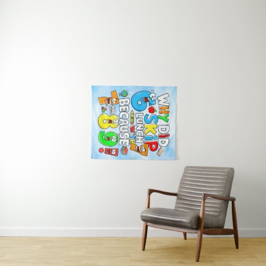 Number Day Funny Maths 7 8 9 Banner for Schools Wandkleed (In Situ (horizontaal))