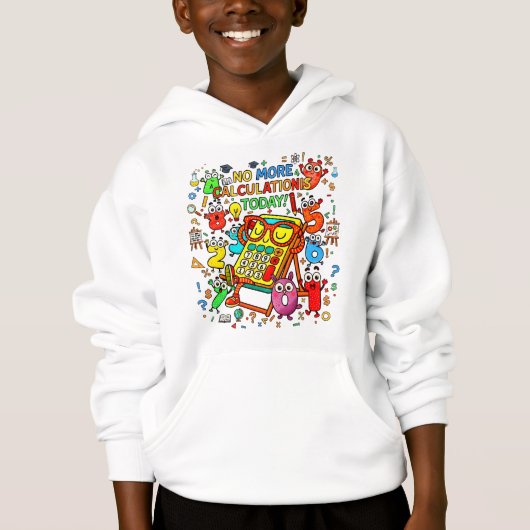 Number Day Kids Hoodie | Fun Colourful Numbers (Voorkant)