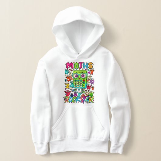 Number Day Kids Hoodie | Maths Rock Star Design (Laagn)
