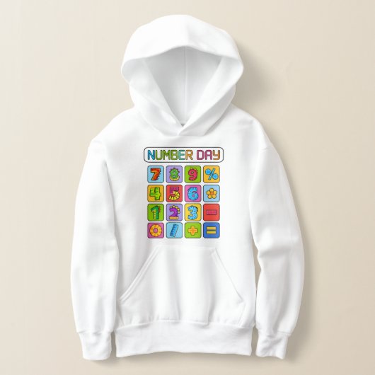 Number Day Math Icons Calculator Hoodie (Laagn)