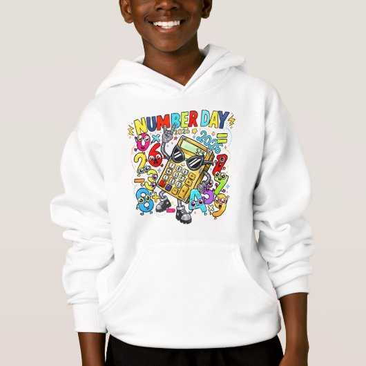 Number Day Maths Hoodie for Kids | Primary School (Voorkant)