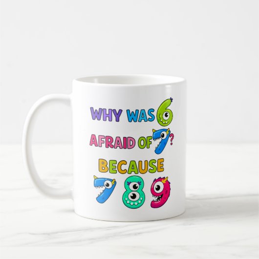 Number Day Maths Joke Mug | 7 8 9 Funny Koffiemok (Links)