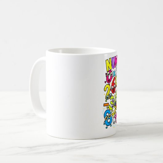 Number Day Maths Mug | Colourful Numbers Koffiemok (Voorkant links)