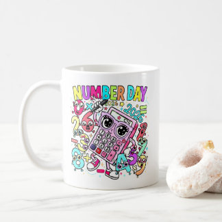 Number Day Maths Mug | Cute Calculator Design Koffiemok