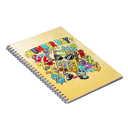 Number Day Maths Notebook | Fun Calculator Numbers Notitieboek (Rechterzijde)