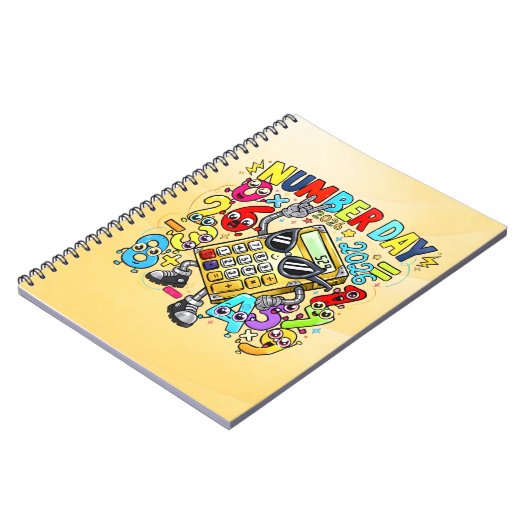 Number Day Maths Notebook | Fun Calculator Numbers Notitieboek (Linkerzijde)