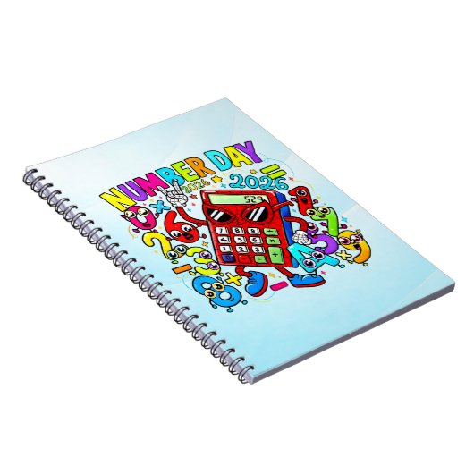 Number Day Maths Notebook | Fun Colourful Numbers Notitieboek (Rechterzijde)