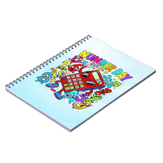 Number Day Maths Notebook | Fun Colourful Numbers Notitieboek (Linkerzijde)