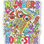 Number Day Maths Sticker for Kids UK Classroom (Voorkant)