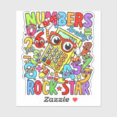 Number Day Maths Sticker for Kids UK Classroom (Vel)