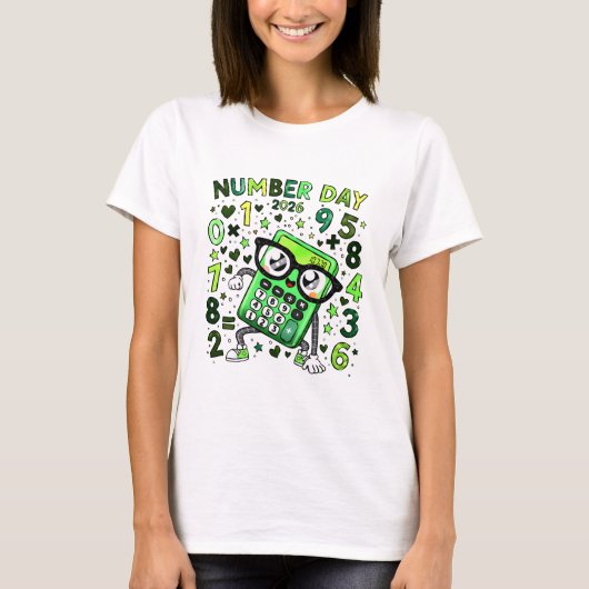 Number Day Maths T Shirt for Teachers and Schools (Voorkant)