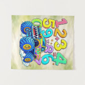 Number Day Monster Truck Math Design Wandkleed (Voorkant (horizontaal))