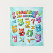 Number Day Numbers All Around Maths Banner for Sch Wandkleed (Voorkant)
