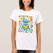Number Day Robot Maths T Shirt for Kids (Voorkant)