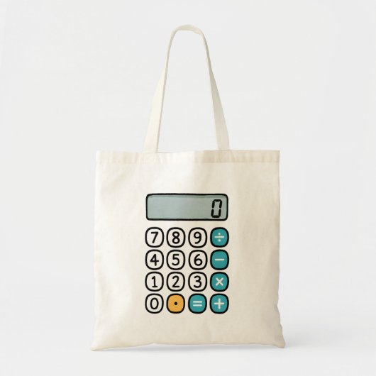 Number Day Simple Calculator Math Tote Bag (Voorkant)