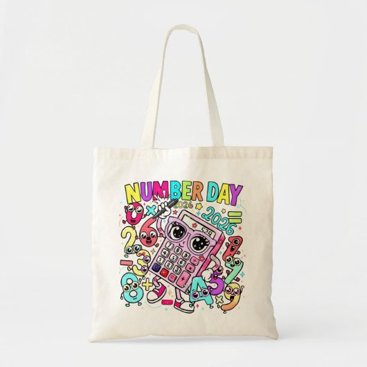 Number Day Tote Bag | Fun Maths Numbers (Voorkant)