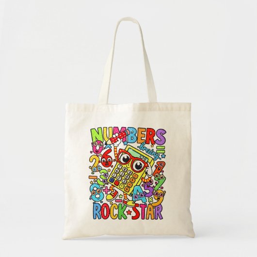 Number Day Tote Bag | Maths Numbers Rock Star (Voorkant)