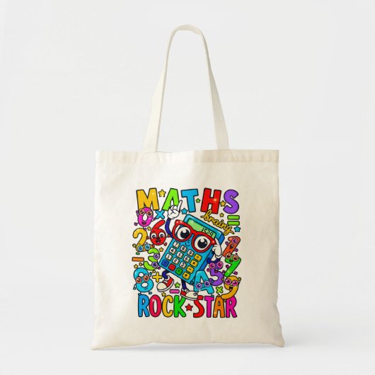 Number Day Tote Bag | Maths Rock Star (Voorkant)
