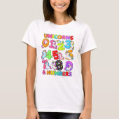Number Day Unicorn Numbers Math T Shirt (Voorkant)