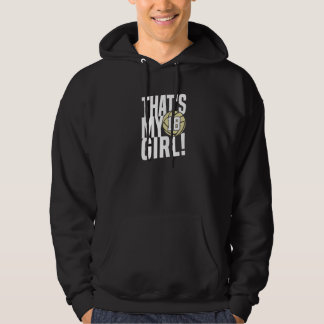 Number Eighteen That's My Girl 18 Volleyball Mom D Hoodie