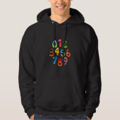 Number Learning calculator costume matc day Math O Hoodie (Voorkant)