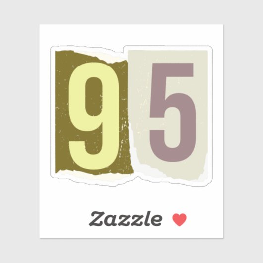 Number Magazine Ransom 95 Sticker (Vel)