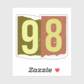 Number Magazine Ransom 98 Sticker (Vel)
