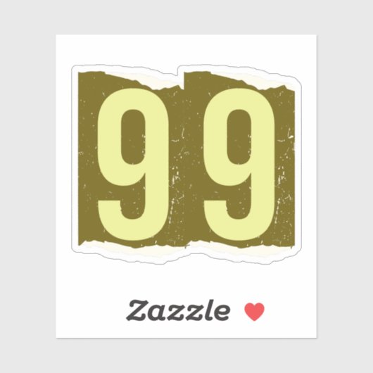 Number Magazine Ransom 99 Sticker (Vel)