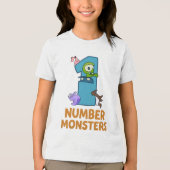Number Monsters Kinder Shirt – Fun Cartoon Wiskund (Voorkant)