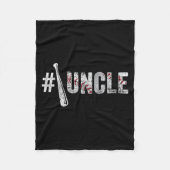 Number One Baseball Uncle Fathers Day Funny Baseba Fleece Deken (Voorkant)