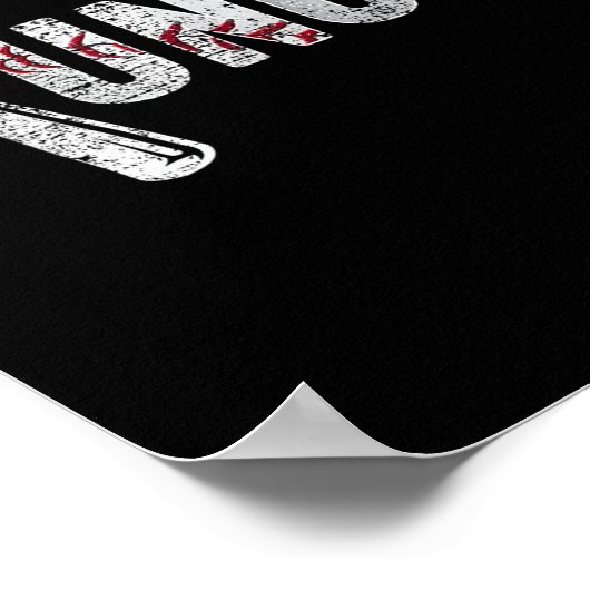 Number One Baseball Uncle Fathers Day Funny Baseba Poster (Hoek)