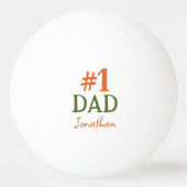 Number One Dad Custom Name and Photo Pingpongbal (Voorkant)