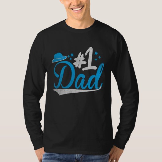 Number One Dad for Fathers Day  2 T-shirt (Voorkant)