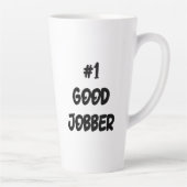 Number One Good Jobber Cat Latte Mug Latte Mok (Rechts)