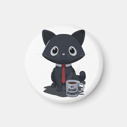 Number One Good Jobber Cat Magnet (Voorkant)