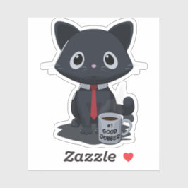 Number One Good Jobber Cat Sticker