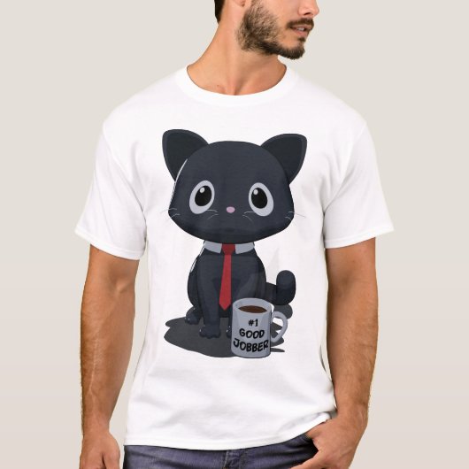 Number One Good Jobber Cat T-shirt (Voorkant)