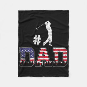 Number One Papa Golfshirt Vaderdag Amerikaanse Vla Fleece Deken
