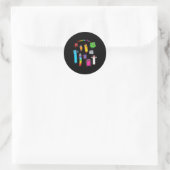 Numberblock-nummerdag grappige gelukkige nummers ronde sticker (Tas)