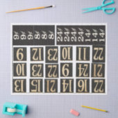 Numbered Junk Journal Elements Tissuepapier (Craft)