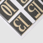 Numbered Junk Journal Elements Tissuepapier (Detail)