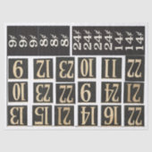 Numbered Junk Journal Elements Tissuepapier (Voorkant)