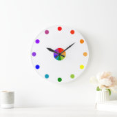 Numberloze RYB-kleurenwielklok-3 Grote Klok (Huis)