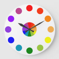 Numberloze RYB-kleurenwielklok-4