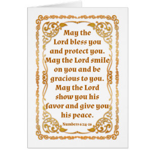 Numbers 6:24-26 Bible Verse Card