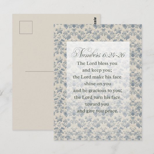 Numbers 6:24-26 Bijbelvers Kunst Briefkaart (Voorkant / Achterkant)