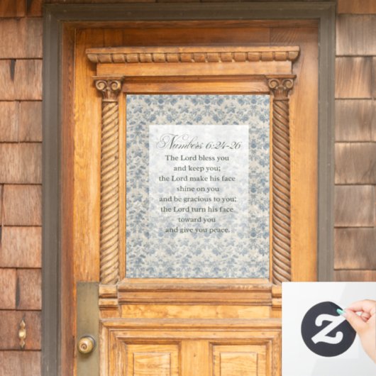 Numbers 6:24-26 Bijbelvers Kunst Raamsticker (Huis Deur)