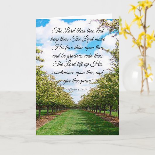 Numbers 6:24-26 kaart (Gele Bloem)