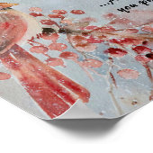 Numbers 6 24-26 Lord Bless You Red Bird & Berries Poster (Hoek)